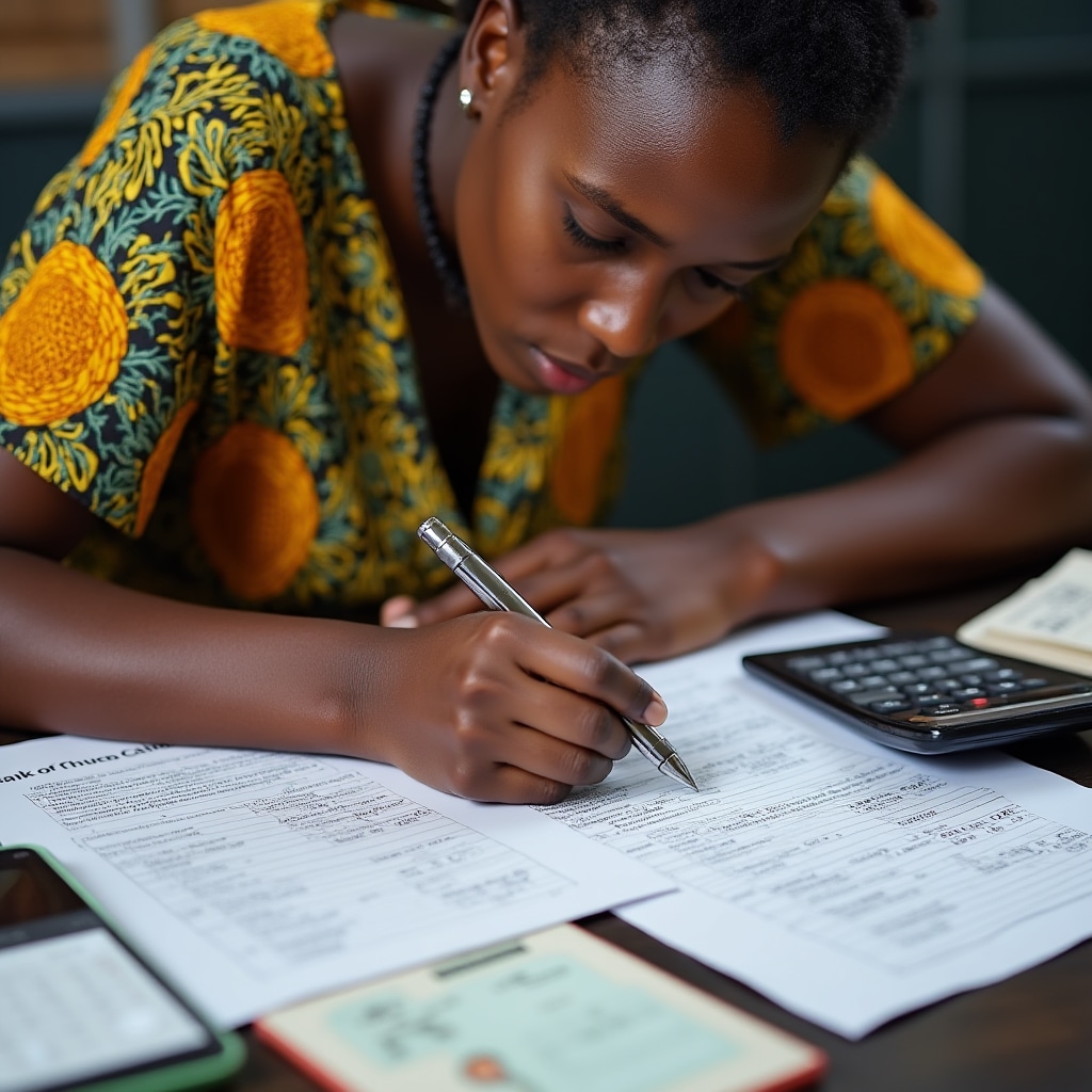 Mobile money agent participating in training session