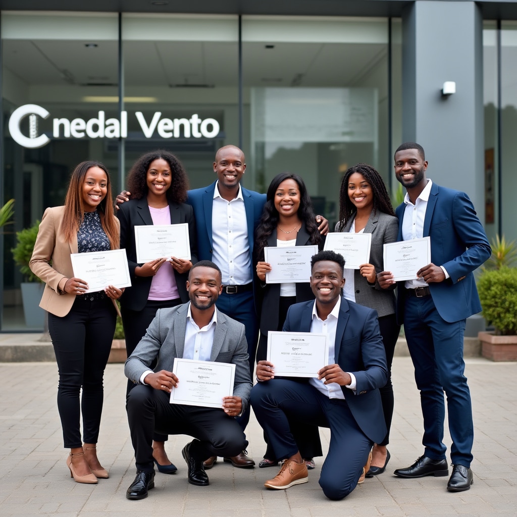 Diverse group of training participants learning together